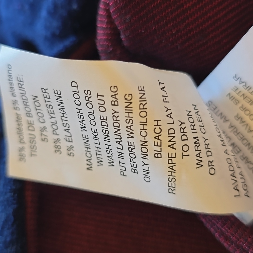 MICHAEL Michael Kors, Color-block Multi-Textured Top, Navy & Maroon, EUC, S - Picture 14 of 14